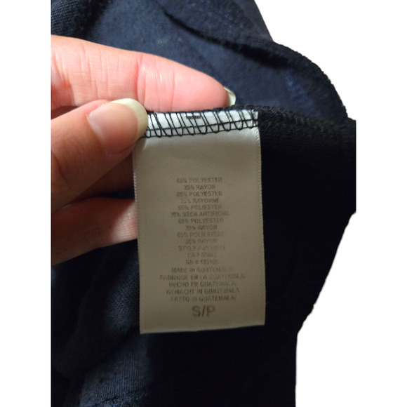 Eri + Ali black polyester high neckline top, size small - Picture 4 of 4